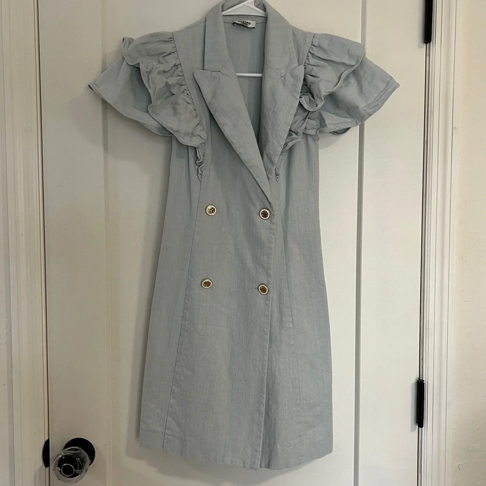 Sandro Angelina Ruffle Dress - Picture 3 of 14